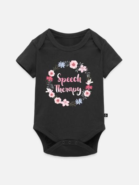 Speech Therapist Therapy Assistant - Baby Premium Kurzarmbody - Schwarz