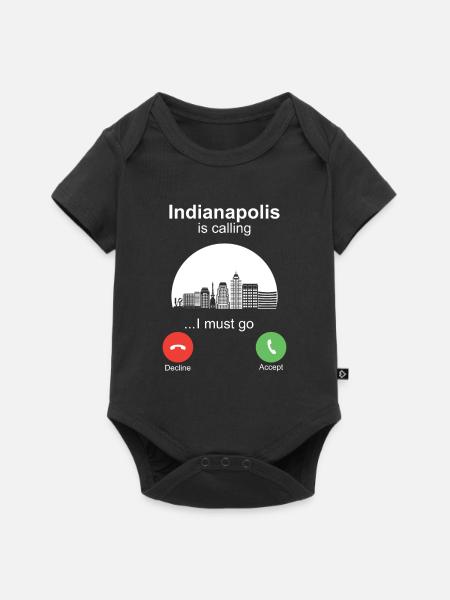 Indianapolis is Calling - Baby Premium Kurzarmbody - Schwarz