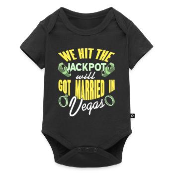 Nous avons touché le jackpot Will Got Married In Vegas - Body à manches courtes Premium Bébé - noir - Devant