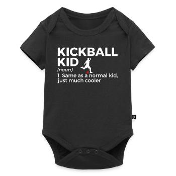 Joueur de football kickball - Body à manches courtes Premium Bébé - noir - Devant