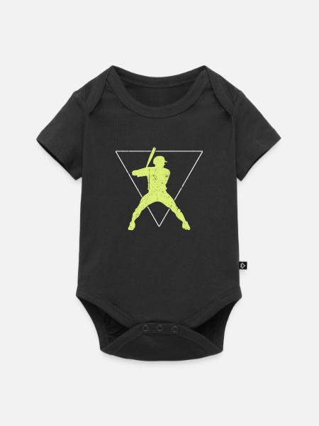 Baseball Logo - Baby Premium Kurzarmbody - Schwarz