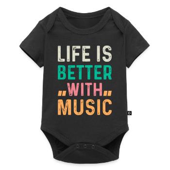 Musician Music Lover - Life Is Better With Music - Baby Premium short-sleeve bodysuit - black - Front