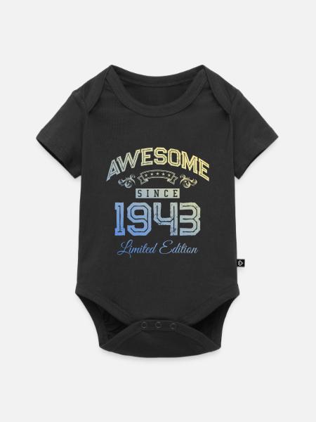 1943 awesome since - Baby Premium Kurzarmbody - Schwarz