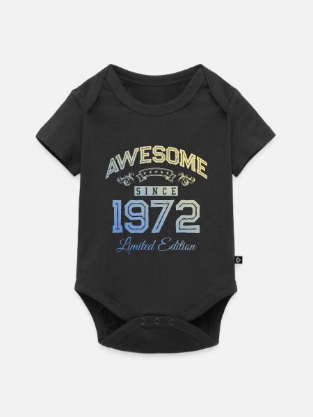 1972 awesome since - Baby Premium Kurzarmbody - Schwarz