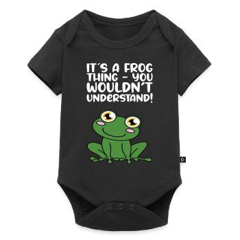 Une grenouille que vous ne comprendriez pas - Body à manches courtes Premium Bébé - noir - Devant