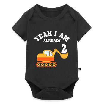 2ème anniversaire garçon 2 ans - Body à manches courtes Premium Bébé - noir - Devant