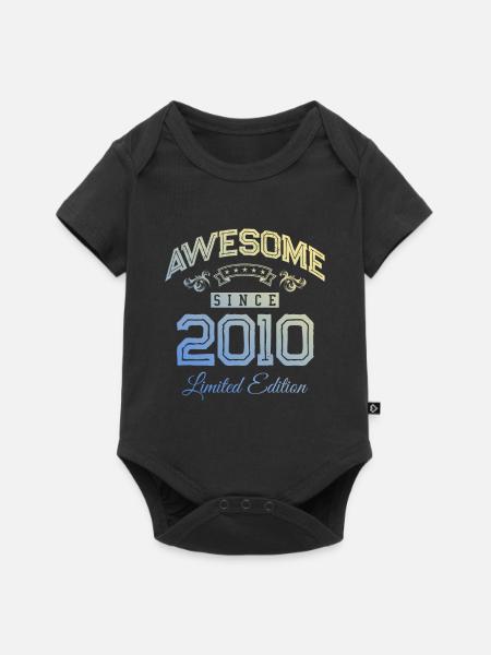 2010 awesome since - Baby Premium Kurzarmbody - Schwarz