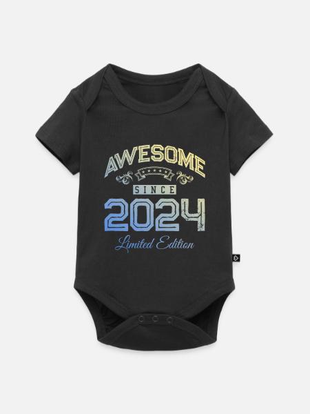 2024 awesome since - Baby Premium Kurzarmbody - Schwarz