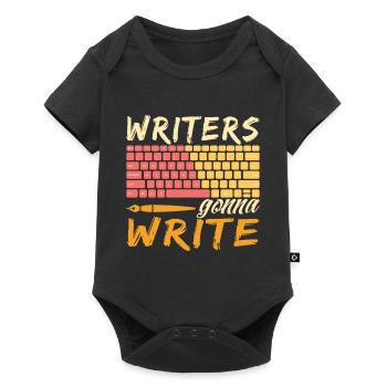 Book Author - Writers Gonna Write - Baby Premium Kurzarmbody - Schwarz - Vorne
