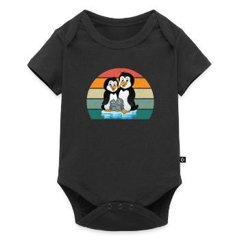 Penguin South Pole Antarctica Emperor Penguin Gentoo Penguin - Baby Premium short-sleeve bodysuit - black - Front