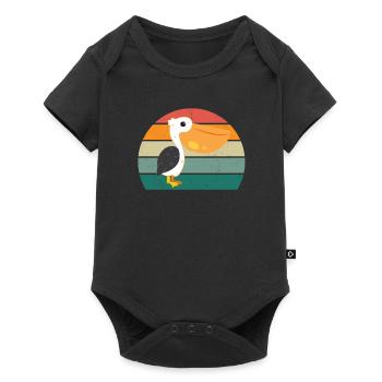 Pélicans Grand bec Oiseau Mouche Pélican - Body à manches courtes Premium Bébé - noir - Devant