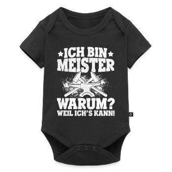 KFZ-Meister Zimmermeister Spruch Geschenk Bäckerme - Baby Premium Kurzarmbody - Schwarz - Vorne