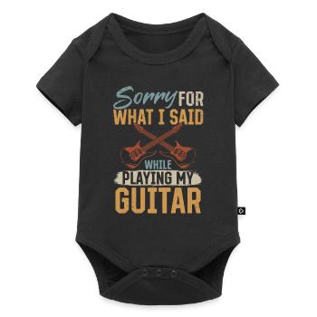 Désolé pour ce que j’ai dit en jouant de la guitare - Body à manches courtes Premium Bébé - noir - Devant