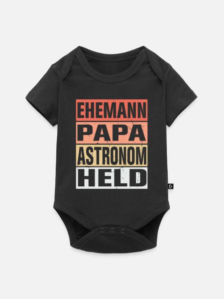 Astronom Vater Ehemann Held - Baby Premium Kurzarmbody - Schwarz