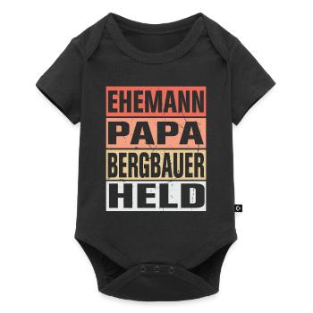 Bergbauer Vater Ehemann Held - Baby Premium Kurzarmbody - Schwarz - Vorne