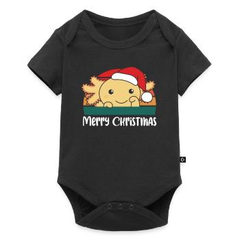 Joyeux Noël Retro Axolotl Noël - Body à manches courtes Premium Bébé - noir - Devant
