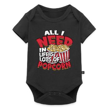 Popcorn Cinema Gift Gift Idea Film Mais Filma - Baby Premium short-sleeve bodysuit - black - Front