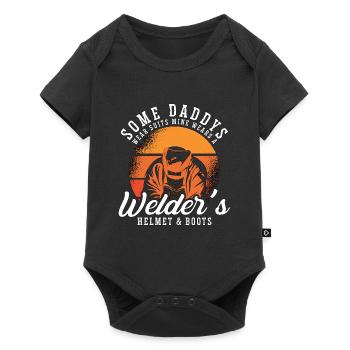 Welder Some Daddy Wears Suits Welding Weld Metal - Baby Premium Kurzarmbody - Schwarz - Vorne