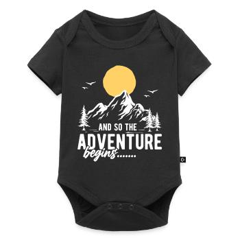 And so the Adventure begins - Baby Premium short-sleeve bodysuit - black - Front