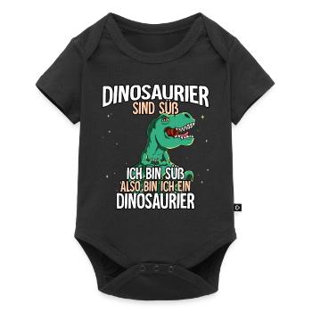 Dinosaurier Sind Süß T-rex - Baby Premium Kurzarmbody - Schwarz - Vorne
