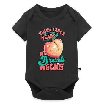 Dick Thick Thighs Thick Thighs Thighs - Baby Premium short-sleeve bodysuit - black - Front