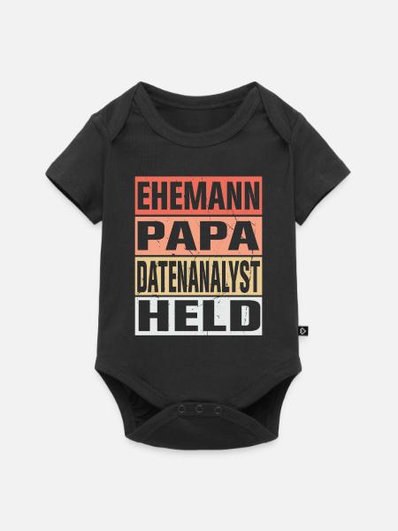 Datenanalyst Vater Ehemann Held - Baby Premium Kurzarmbody - Schwarz