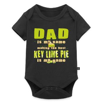 Funny Dad Lemon Cake Design - Baby Premium short-sleeve bodysuit - black - Front