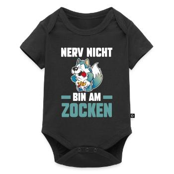 Nerv Nicht Bin Am Zocken Gamer Gaming - Baby Premium Kurzarmbody - Schwarz - Vorne
