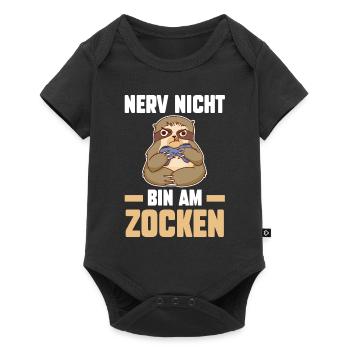 Nerv Nicht Bin Am Zocken - Baby Premium Kurzarmbody - Schwarz - Vorne
