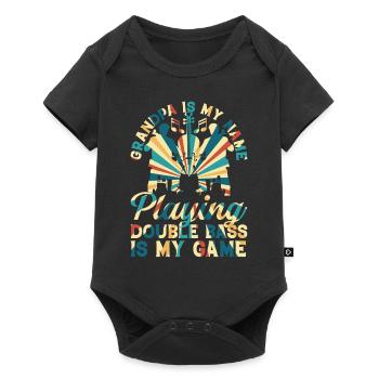 Jouer de la contrebasse est mon jeu - Contrebassiste Gr - Body à manches courtes Premium Bébé - noir - Devant