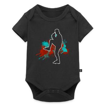 Baseball - Baby Premium Kurzarmbody - Schwarz - Vorne