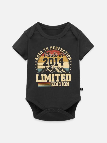 Einzigartig seit 2014 - Baby Premium Kurzarmbody - Schwarz