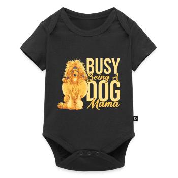 Busy being A dog mama - Baby Premium short-sleeve bodysuit - black - Front