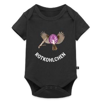 Rotkohlchen Meme Vogel Rotkelhlchen - Baby Premium Kurzarmbody - Schwarz - Vorne