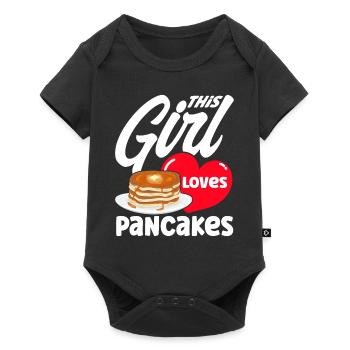 Pancakes Day Breakfast Pancakes Pancakes Pancakes - Baby Premium short-sleeve bodysuit - black - Front
