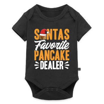 Petit déjeuner Pancakes Fluffy Flat Cake Pank - Body à manches courtes Premium Bébé - noir - Devant
