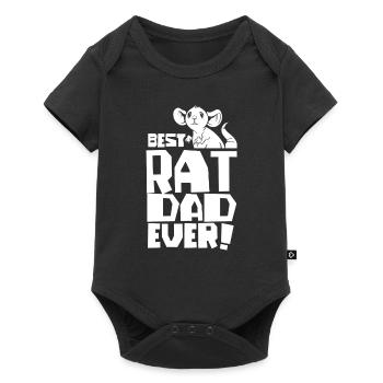 Meilleur père de rat jamais Rat Papa Rats - Body à manches courtes Premium Bébé - noir - Devant