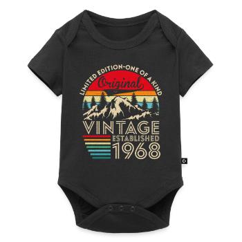 Original-Jahrgang im 1968-Jubiläum - Baby Premium Kurzarmbody - Schwarz - Vorne