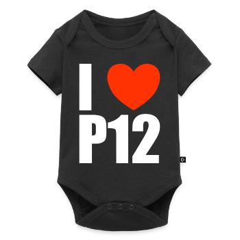 P12 Fichtelberg - Baby Premium Kurzarmbody - Schwarz - Vorne