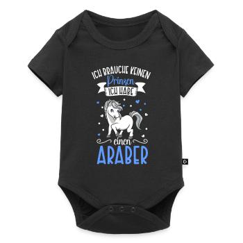 Ich brauche keinen Prinzen - Araber - Baby Premium Kurzarmbody - Schwarz - Vorne