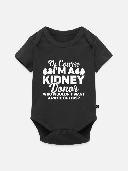 Nierenspender - Baby Premium Kurzarmbody - Schwarz