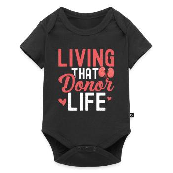 Kidney donor - Baby Premium short-sleeve bodysuit - black - Front