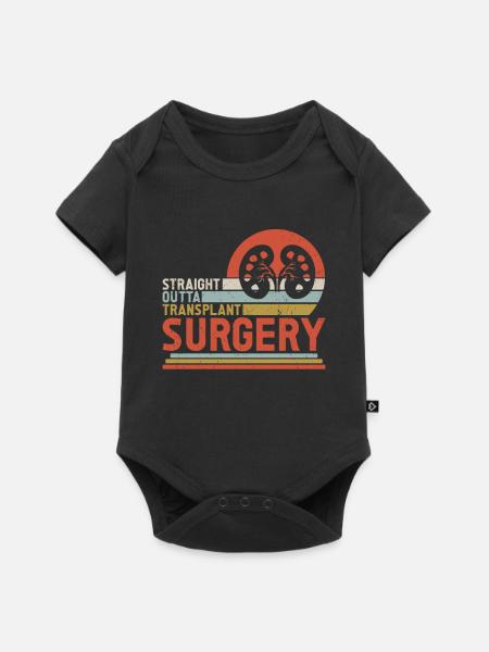 Nierenspender - Baby Premium Kurzarmbody - Schwarz