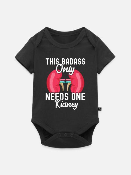 Nierenspender - Baby Premium Kurzarmbody - Schwarz