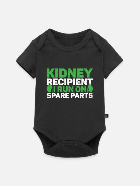 Nierenspender - Baby Premium Kurzarmbody - Schwarz
