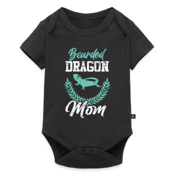 Bartagamen Reptilien - Baby Premium Kurzarmbody - Schwarz - Vorne