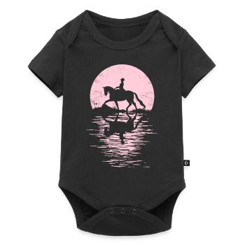 Tenue de cavalier pour les filles qui aiment les chevaux - Body à manches courtes Premium Bébé - noir - Devant
