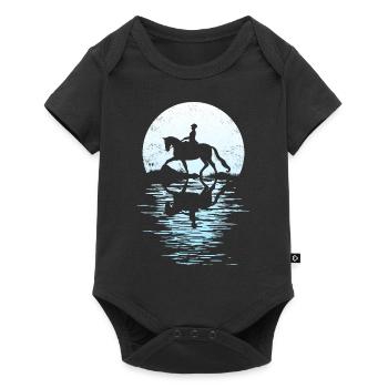 Tenue de cavalier pour les filles qui aiment les chevaux - Body à manches courtes Premium Bébé - noir - Devant