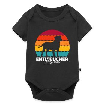 Entlebucher Sennenhundeflüsterer Retro Vintage - Baby Premium Kurzarmbody - Schwarz - Vorne