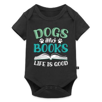Chiens et livres La vie est bonne patte de propriétaire de chien - Body à manches courtes Premium Bébé - noir - Devant